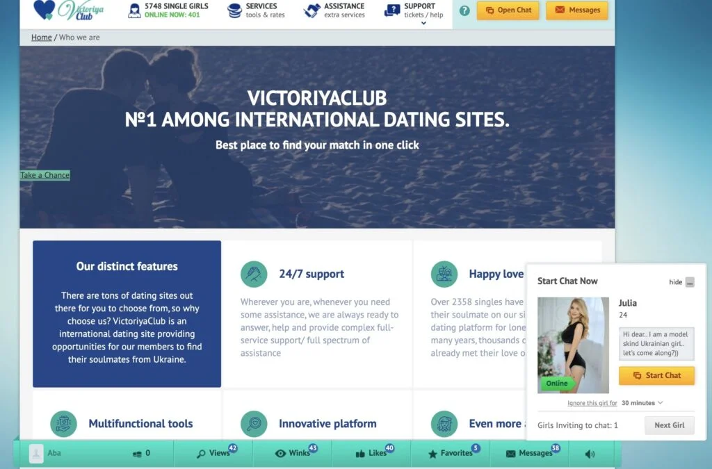 The VictoriyaClub dating website